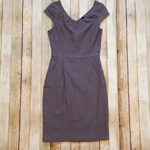 Grey Capped Sleeve Dress